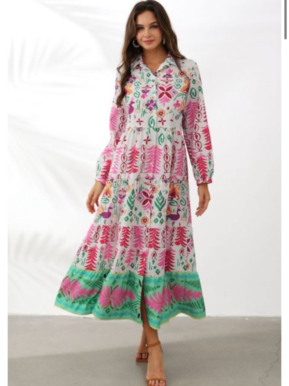 Chicwish Colorful Print Maxi Dress
